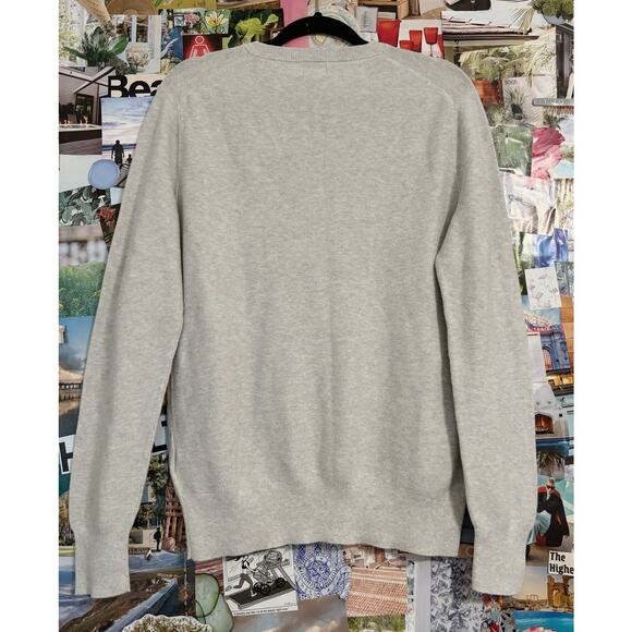 Light Grey Men's J. Crew Cotton Garter Stitch Crewneck Sweater S - Picture 4 of 4